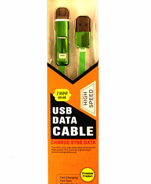 Usb Data Kabl 2U1 Micro - Iphone zelena