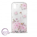 Futrola Iphone X / XS / providna floral cirkon 04